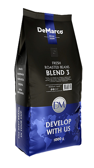 Кофе зерновой DEMARCO BLEND 3 1кг