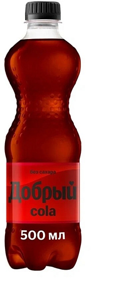 Напиток газированный ДОБРЫЙ КОЛА БЕЗ САХАРА 500мл