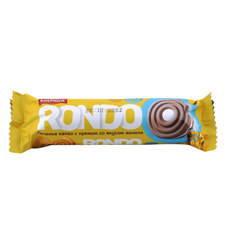 Печенье RONDO КАКАО С ВАНИЛЬНЫМ КРЕМОМ 70гр