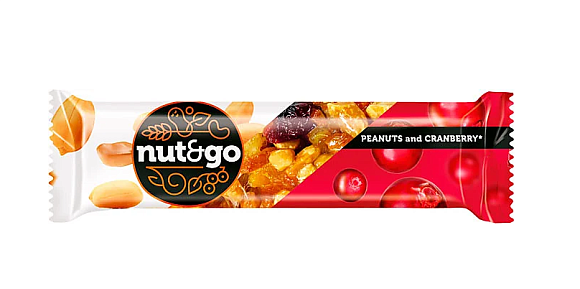 Батончик злаковый «NUTNGO» АРАХИС КЛЮКВА 42гр