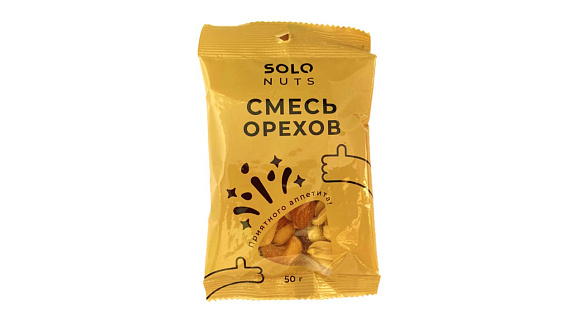 Арахис SOLO NUTS СМЕСЬ ОРЕХОВ 50гр