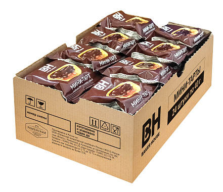 Пирожное сдобное МИНИ ТАРТ BAKER HOUSE КАРАМЕЛЬНО-АРАХИСОВАЯ НАЧИНКА 40гр