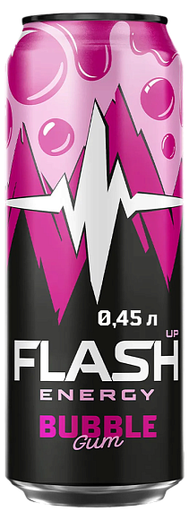 Напиток энергетический ФЛЕШ ЭНЕРГИЯ Бабл Гам 450мл