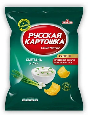 Чипсы картофельные РУССКАЯ КАРТОШКА АССОРТИ 10% 20гр