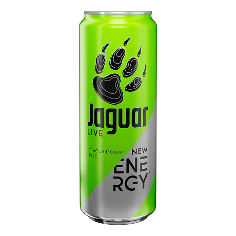 Напиток энергетический ЯГУАР ЗЕЛЕНЫЙ 450мл