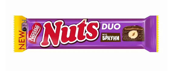 Батончик шоколадный НАТС БРАУНИ 60гр