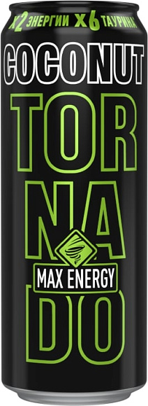 Напиток энергетический ТОРНАДО МАКС КОКОС Ж/Б 450мл