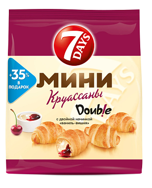 Круассаны 7 ДЭЙС ВИШНЯ-ВАНИЛЬ 105гр