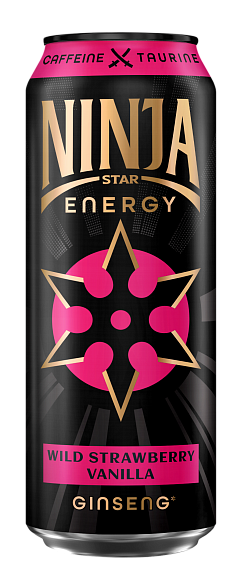Напиток энергетический Ninja Star Energy Wild Strawberry-Vanilla 450 мл