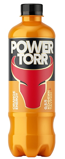 Напиток энергетический ПАУЭР ТОРР ОРАНЖЕВЫЙ ПЭТ 500мл