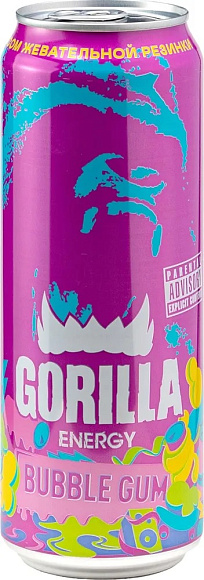 Напиток энергетический GORILLA БАББЛ ГАМ 450мл 