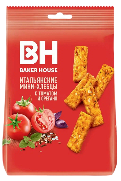 Хлебцы мини BAKER HOUSE Томат 110