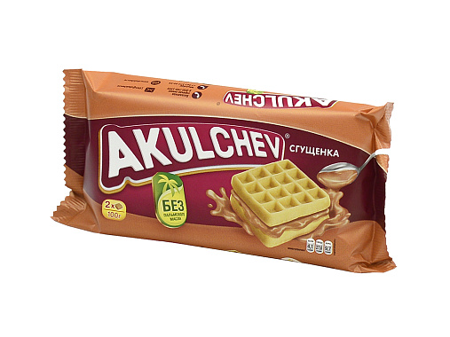 Вафли ВЕНСКИЕ АКУЛЬЧЕВ ЗЕМЛЯНИКА 100гр 