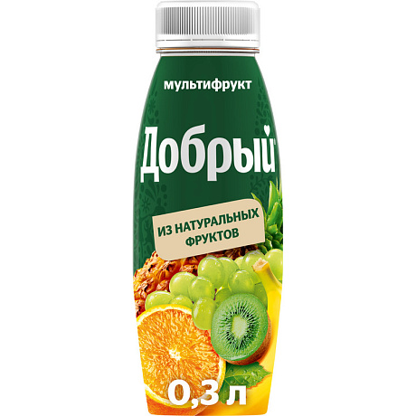 Сок ДОБРЫЙ МУЛЬТИФРУКТ 300мл ПЭТ