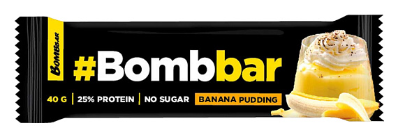 Батончик протеиновый BOMBBAR БАНАНОВЫЙ ПУДИНГ 40гр